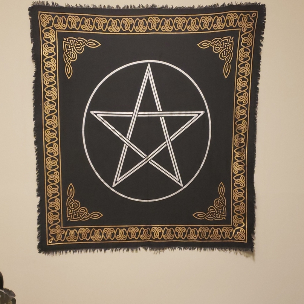 Large pentacle tapestry Wicca
